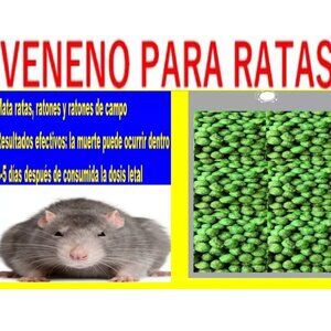 Veneno para ratas y ratones 100% efectivo 6 bolsas